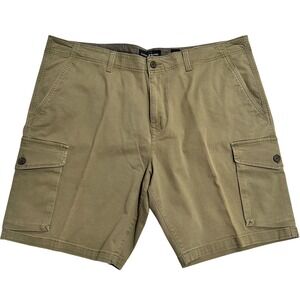Lucky Brand Mens Olive Green Stretch Cotton Cargo Shorts Size 40 Utility Summer